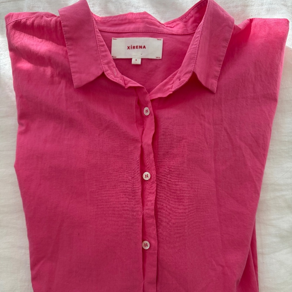 Xirena Channing short sleeve button down shirt